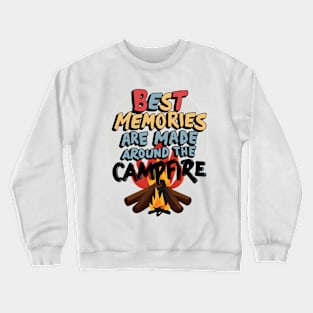 Campfire Memories Adventure Artwork, Camping Lovers Gift Crewneck Sweatshirt